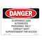 Signmission Sign, 10" H, 14" W, Plastic, Suspended Load Authorized Personnel Only, Landscape, 1014-L-1777 OS-DS-P-1014-L-1777 - alternate 1